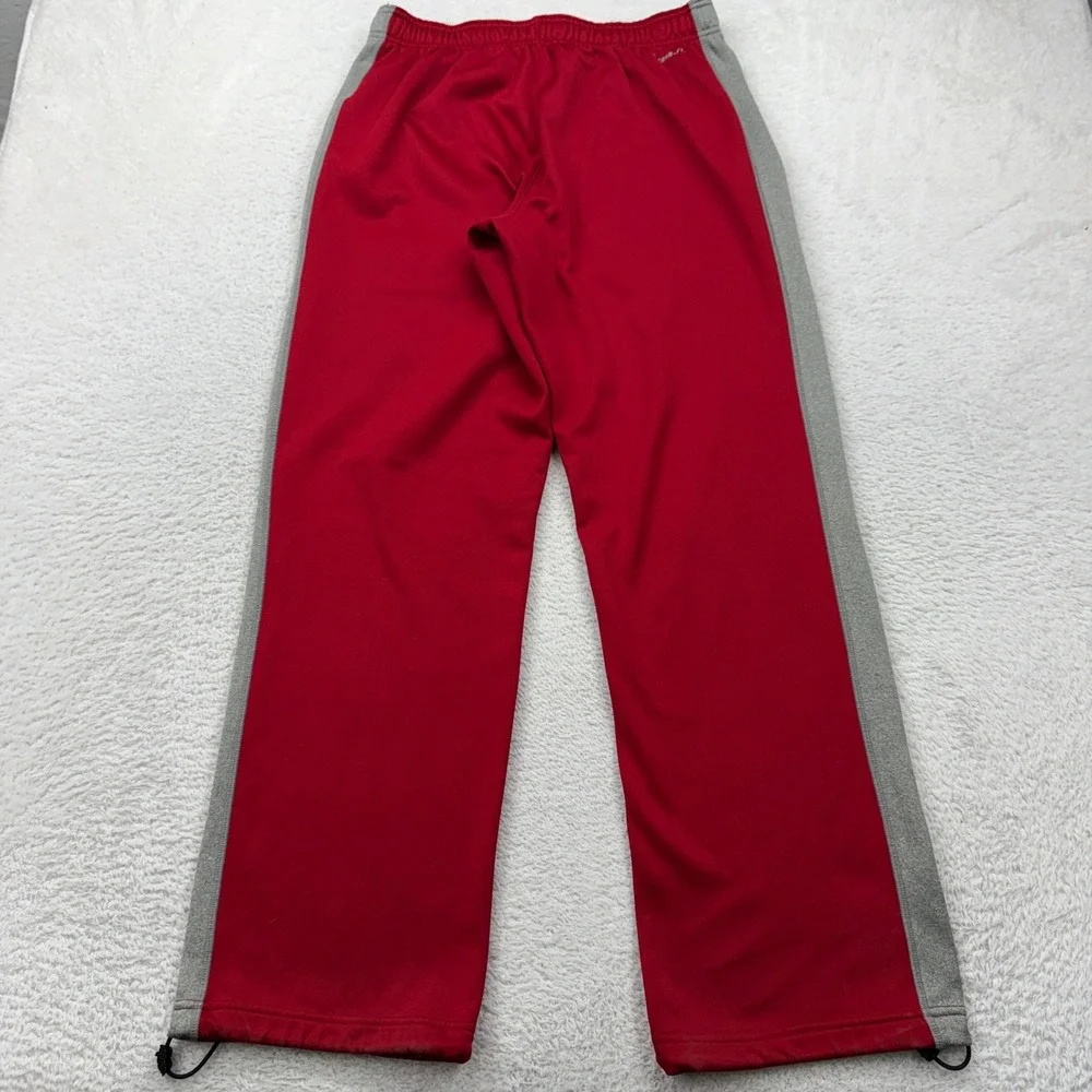 Nike Mens Therma-FIT Fleece Sweatpants Red‎ Grey Bungee Hem Size M